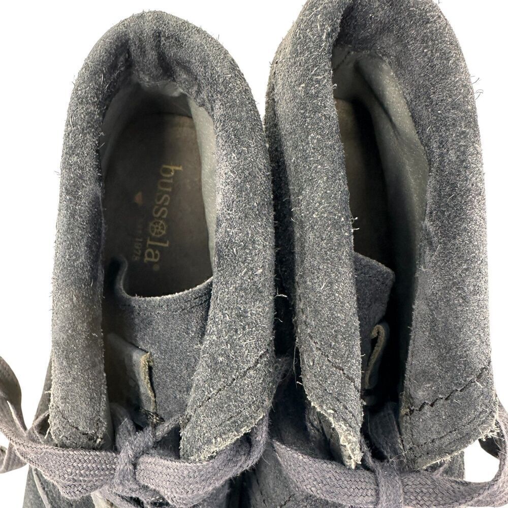 Bussola‎ Kolding Keisha Silk Suede Navy Blue Suede Lace Up Booties Size 39 (8) - Picture 7 of 7